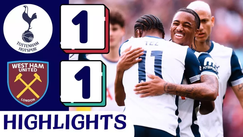 West ham - Tottenham 1-1 Tie, Premier Leauge